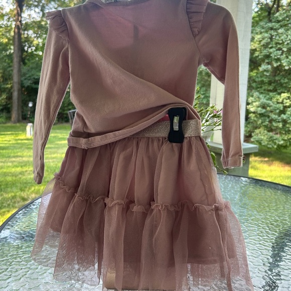 H&M- Pink Long Sleeve Dress with Tulle Skirt - Picture 3 of 4